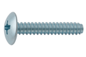 #8 | 1 1/2 Inch | Phillips Drive | Truss Head | Coarse Thread | Machine Screw Point | Zinc Finish
