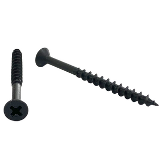 #8 | 1 3/8 Inch | Phillips Drive | Flat Head | Deep Thread | Sharp Point | Black Phosphate Finish