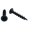 #8 x 1 1/8 inch cabinet screw - quadrex drive, flat head, deep thread, sharp point, black phosphate finish