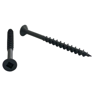 #8 | 2 1/2 Inch | Square Drive | Flat Head | Deep Thread | Sharp Point | Black Phosphate Finish