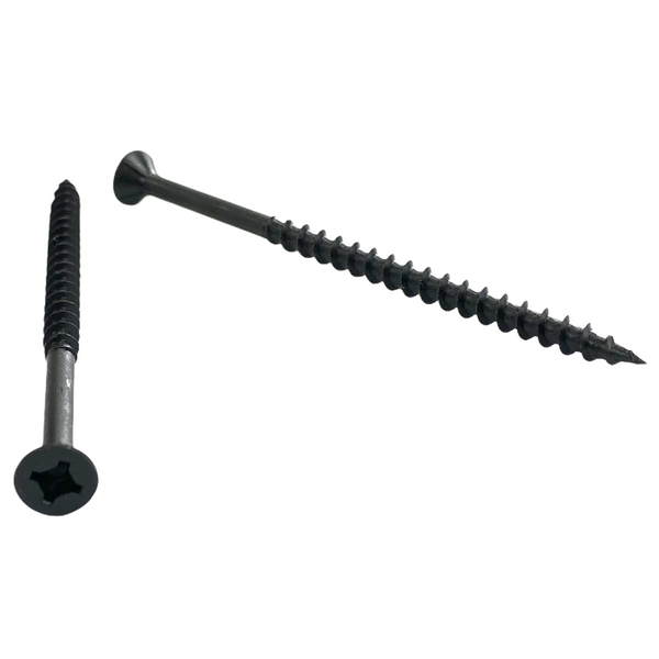 Phillips Flathead (FH) #3 by 3/8 (9.5 mm) Black Screws (Per 100