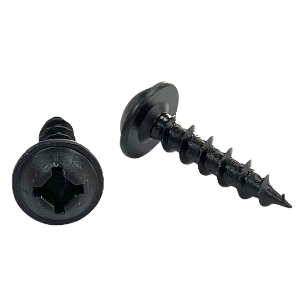 #10 Wood Screw, washer head, black