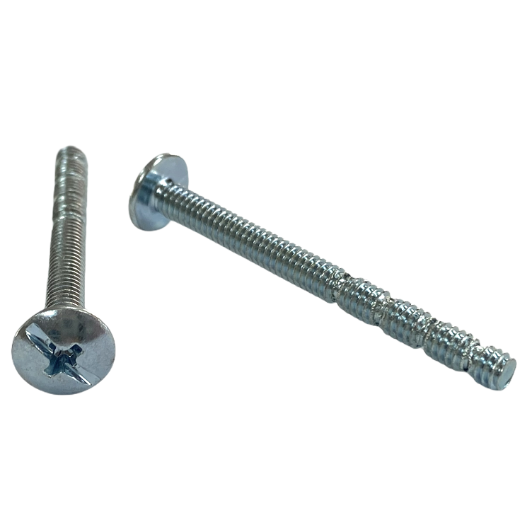 #8 x 1 3/4 inch cabinet screw - phillips drive, truss head, deep thread, machine screw point, zinc finish
