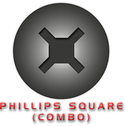 #8 | 1 Inch | Phillips Square Drive | Flat Head with Nibs | Deep Thread | Type 17 Point | Zinc Finish